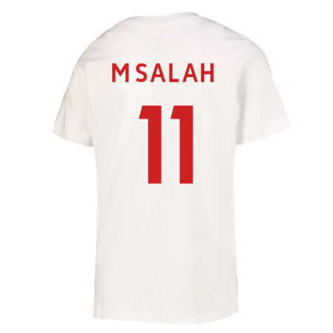 2022-2023 Liverpool Crest Tee (White) (M SALAH 11)