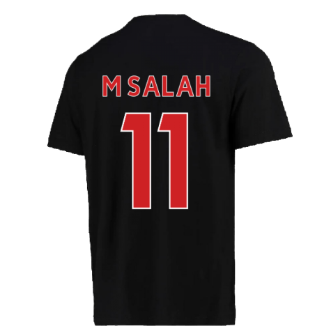 2022-2023 Liverpool Graphic Tee (Black) (M SALAH 11)