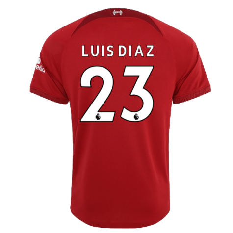 2022-2023 Liverpool Home Shirt (Kids) (LUIS DIAZ 23)