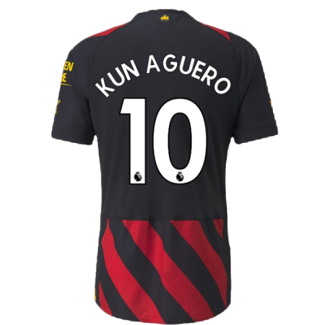 2022-2023 Man City Authentic Away Shirt (KUN AGUERO 10)