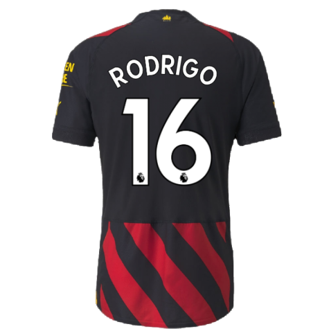 2022-2023 Man City Authentic Away Shirt (RODRIGO 16)