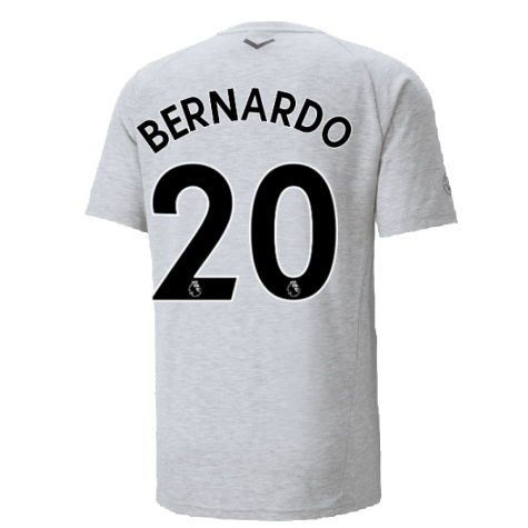 2022-2023 Man City Casuals Tee (Light Grey) (BERNARDO 20)