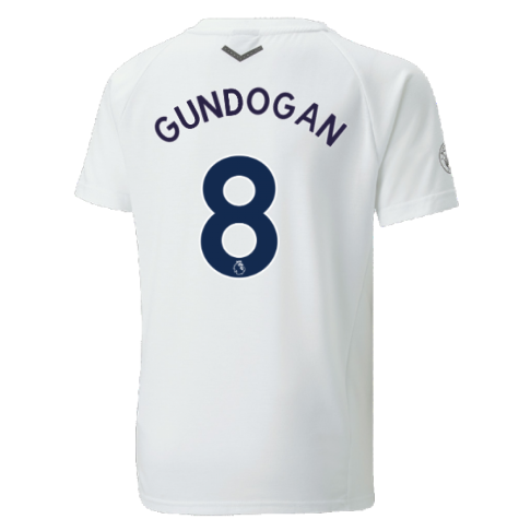 2022-2023 Man City Casuals Tee (White) - Kids (GUNDOGAN 8)