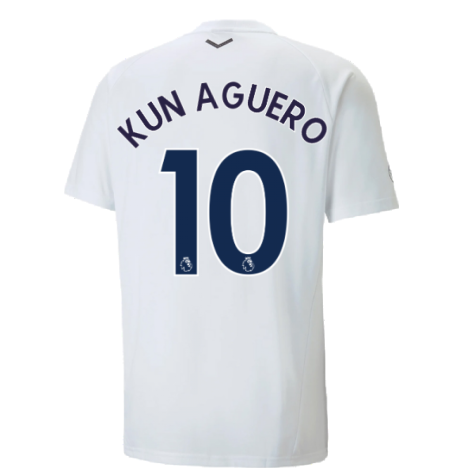 2022-2023 Man City Casuals Tee (White) (KUN AGUERO 10)