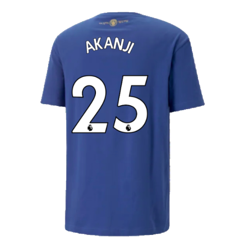 2022-2023 Man City Chinese New Year Graphic Tee (Blue) (Akanji 25)