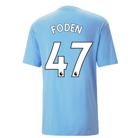 2022-2023 Man City FtblCulture Tee (Blue) (FODEN 47)