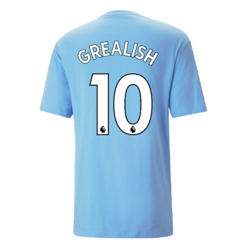 2022-2023 Man City FtblCulture Tee (Blue) (GREALISH 10)