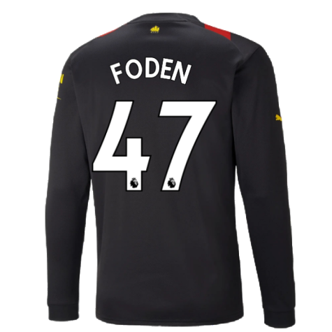 2022-2023 Man City Long Sleeve Away Shirt (FODEN 47)