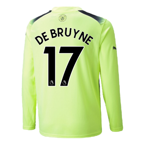 2022-2023 Man City Long Sleeve Third Shirt (DE BRUYNE 17)