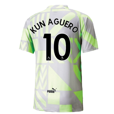 2022-2023 Man City Pre-Match Jersey (Grey Violet) (KUN AGUERO 10)