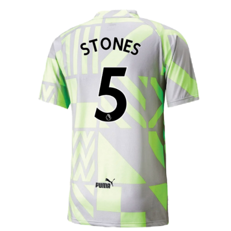 2022-2023 Man City Pre-Match Jersey (Grey Violet) (STONES 5)