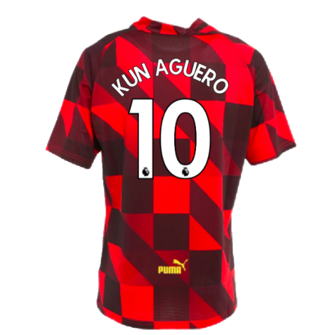 2022-2023 Man City Pre-Match Jersey (Tango Red) (KUN AGUERO 10)