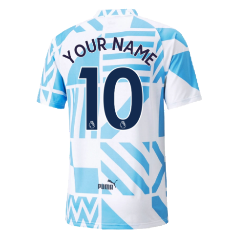 2022-2023 Man City Pre-Match Jersey (White) (Your Name)