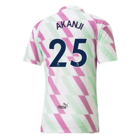 2022-2023 Man City Pre-Match Shirt (White) (AKANJI 25)