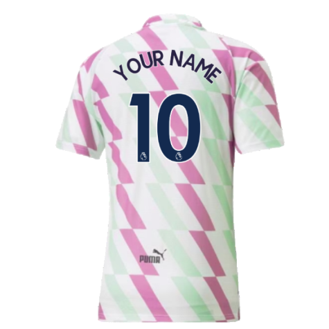 2022-2023 Man City Pre-Match Shirt (White) (Your Name)