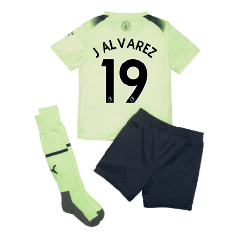 2022-2023 Man City Third Mini Kit (J ALVAREZ 19)