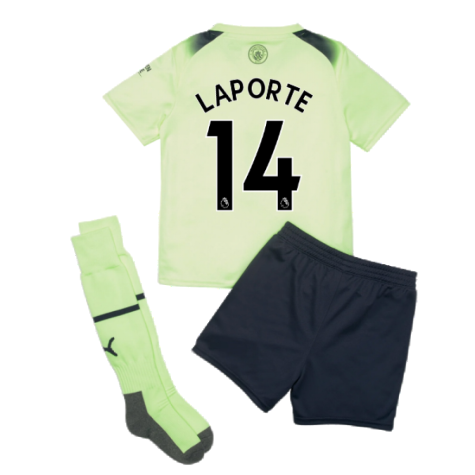 2022-2023 Man City Third Mini Kit (LAPORTE 14)