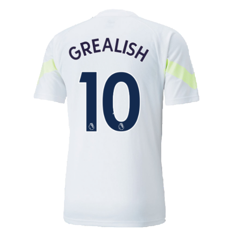 2022-2023 Man City Training Jersey (White) (GREALISH 10)