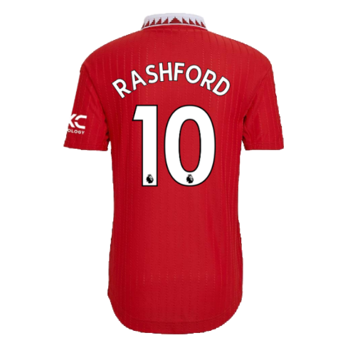 2022-2023 Man Utd Authentic Home Shirt (RASHFORD 10)