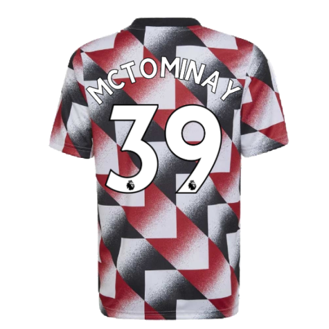 2022-2023 Man Utd Pre-Match Shirt (White) - Kids (McTOMINAY 39)