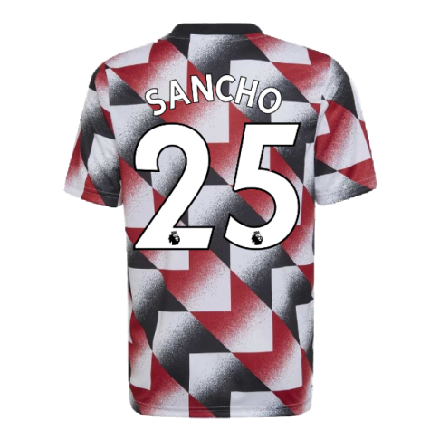 2022-2023 Man Utd Pre-Match Shirt (White) - Kids (SANCHO 25)