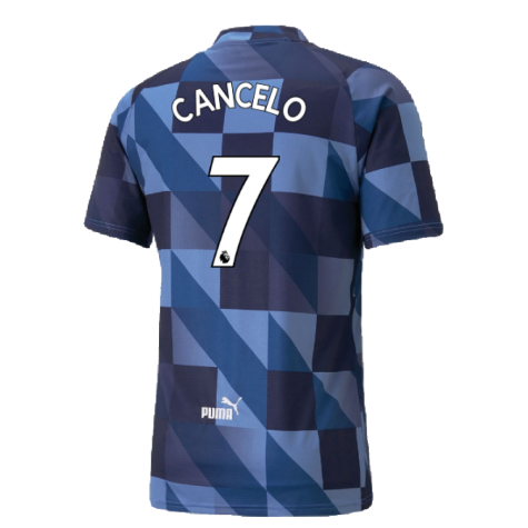 2022-2023 Manchester City Pre-Match Jersey (Blue-Navy) (Cancelo 7)