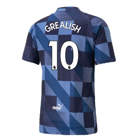 2022-2023 Manchester City Pre-Match Jersey (Blue-Navy) (Grealish 10)