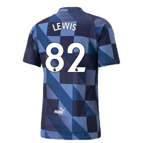 2022-2023 Manchester City Pre-Match Jersey (Blue-Navy) (Lewis 82)