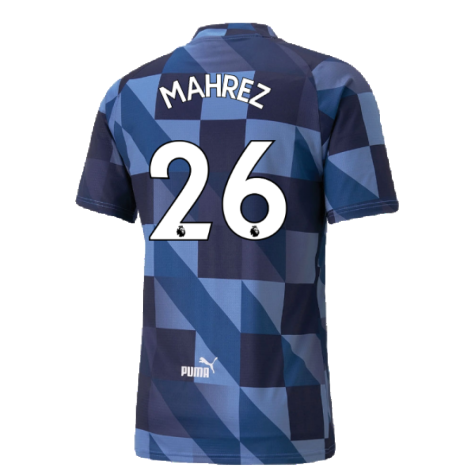 2022-2023 Manchester City Pre-Match Jersey (Blue-Navy) (Mahrez 26)