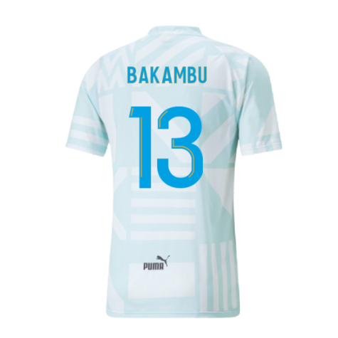 2022-2023 Marseille Pre-Match Jersey (Blue) (BAKAMBU 13)