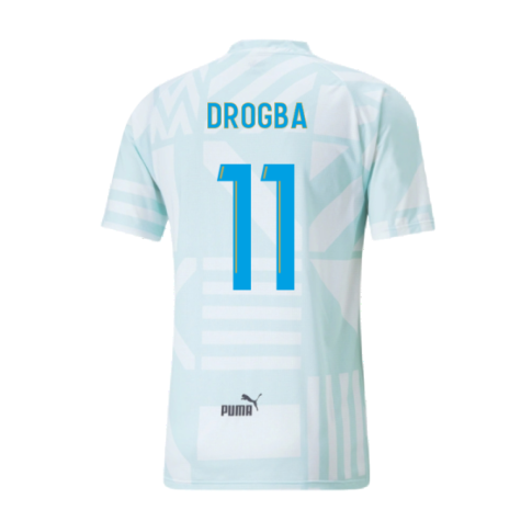 2022-2023 Marseille Pre-Match Jersey (Blue) (DROGBA 11)