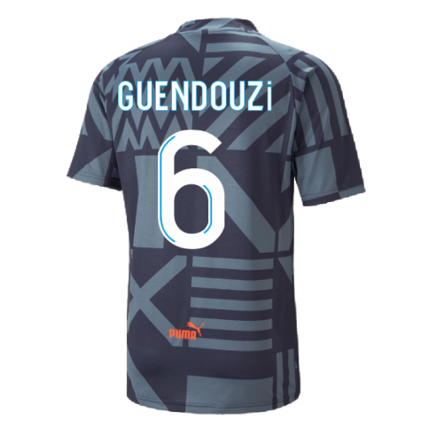 2022-2023 Marseille Pre-Match Jersey (French Night) (GUENDOUZI 6)