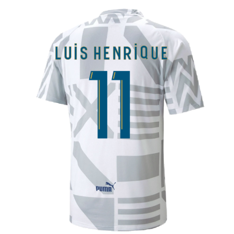 2022-2023 Marseille Pre-Match Jersey (White) (LUIS HENRIQUE 11)