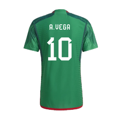 2022-2023 Mexico Authentic Home Shirt (A.VEGA 10)