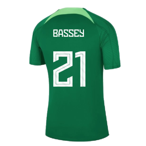 2022-2023 Nigeria Dri-Fit Training Shirt (Green) (Bassey 21)