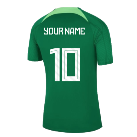 2022-2023 Nigeria Dri-Fit Training Shirt (Green) (Your Name)