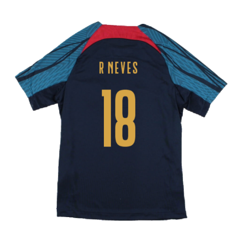 2022-2023 Portugal Dri-Fit Training Shirt (Navy) (R Neves 18)