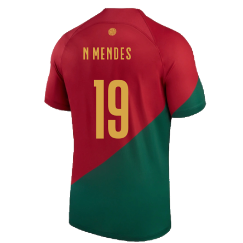 2022-2023 Portugal Home Shirt (Kids) (N Mendes 19)