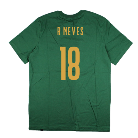 2022-2023 Portugal Swoosh Tee (Green) (R Neves 18)