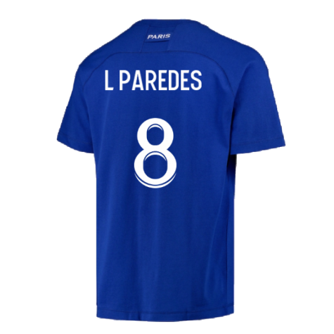 2022-2023 PSG CL Training Shirt (Blue) (L PAREDES 8)