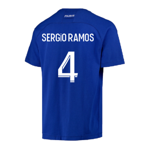 2022-2023 PSG CL Training Shirt (Blue) (SERGIO RAMOS 4)