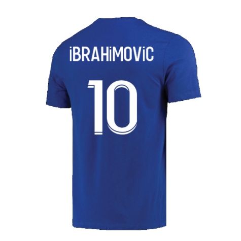 2022-2023 PSG Crest Tee (Blue) - Kids (IBRAHIMOVIC 10)