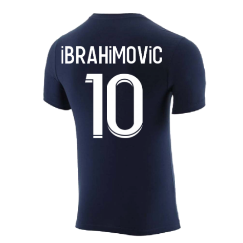 2022-2023 PSG Crest Tee (Navy) (IBRAHIMOVIC 10)