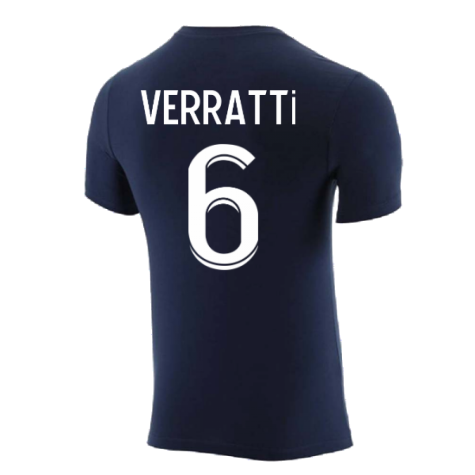 2022-2023 PSG Crest Tee (Navy) (VERRATTI 6)