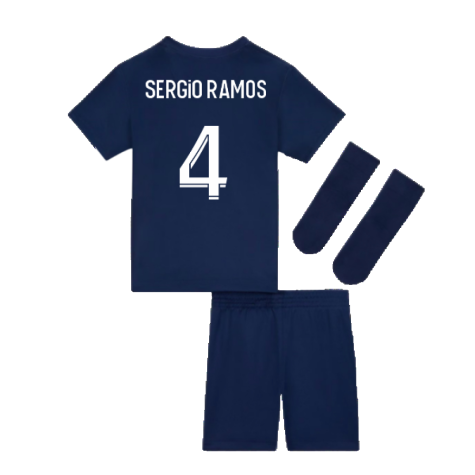 2022-2023 PSG Little Boys Home Kit (SERGIO RAMOS 4)