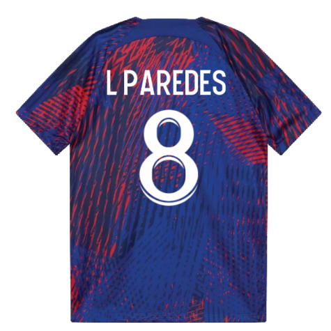 2022-2023 PSG Pre-Match Football Top (Blue) (L PAREDES 8)