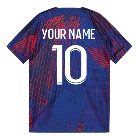 2022-2023 PSG Pre-Match Football Top (Blue) (Your Name)