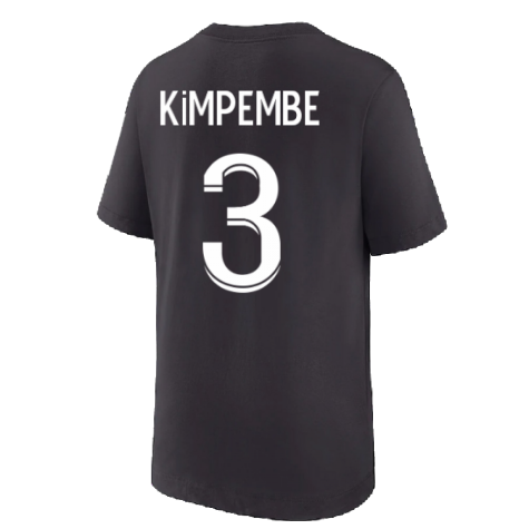 2022-2023 PSG Swoosh T-Shirt (Black) - Kids (KIMPEMBE 3)