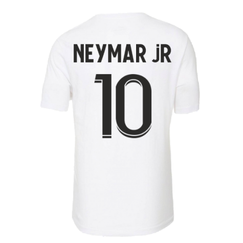 2022-2023 PSG Swoosh Tee (White) (NEYMAR JR 10)