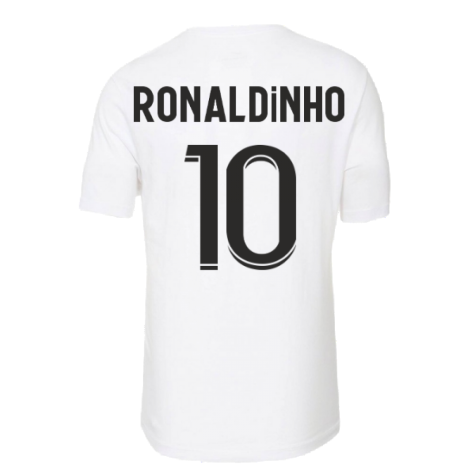 2022-2023 PSG Swoosh Tee (White) (RONALDINHO 10)